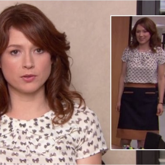 J.Crew Size 00 Silk White Black Bow tie Blouse - Picture 6 of 7